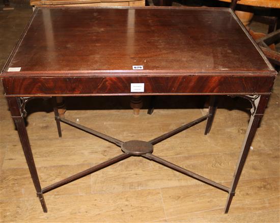 A George III mahogany silver table, 85 x 56cms